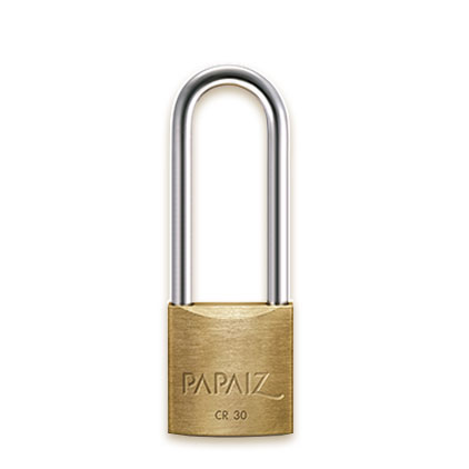 Papaiz brand long shackle padlocks.
